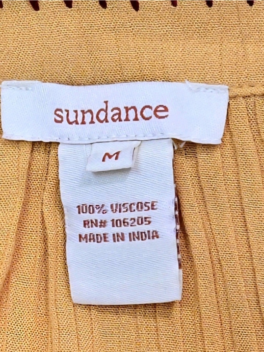 Sundance Fabled Flower Vibrant Bohemian Embroidered Peasant Top Festival size M - Picture 10 of 12